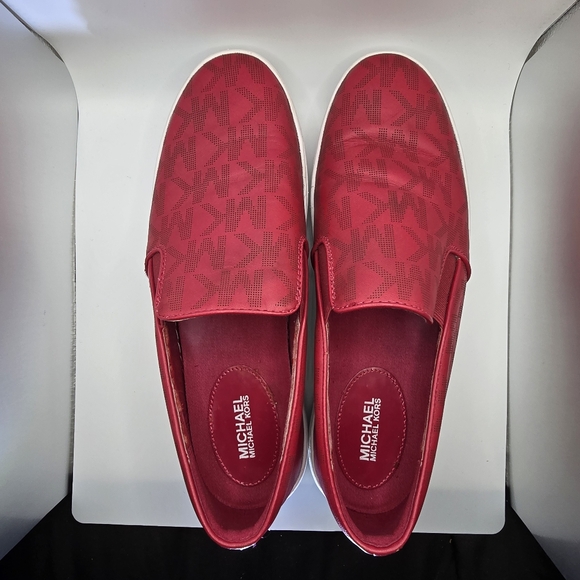 Michael Kors Keaton Slip-On Sneakers Dark Raspberry Red Women’s Shoes size10 - Picture 12 of 15